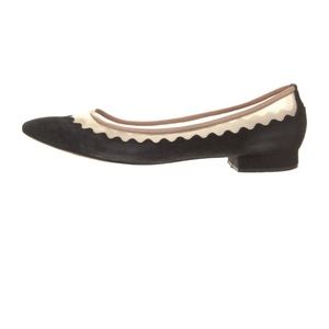 Chloe Suede Mesh Accents Ballet Shoes